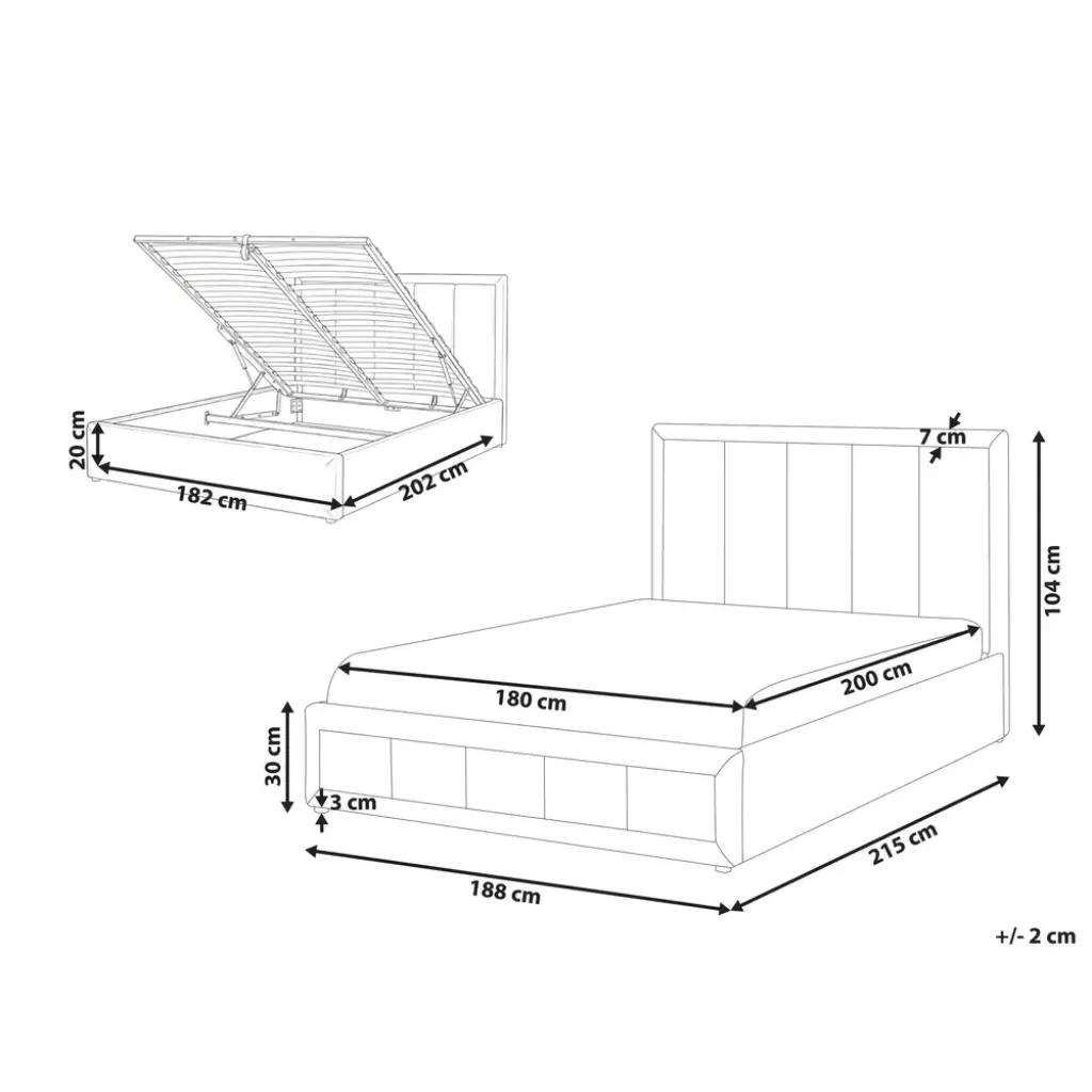 Quiberon Ottoman Storage Bed (Beige) - Image 12