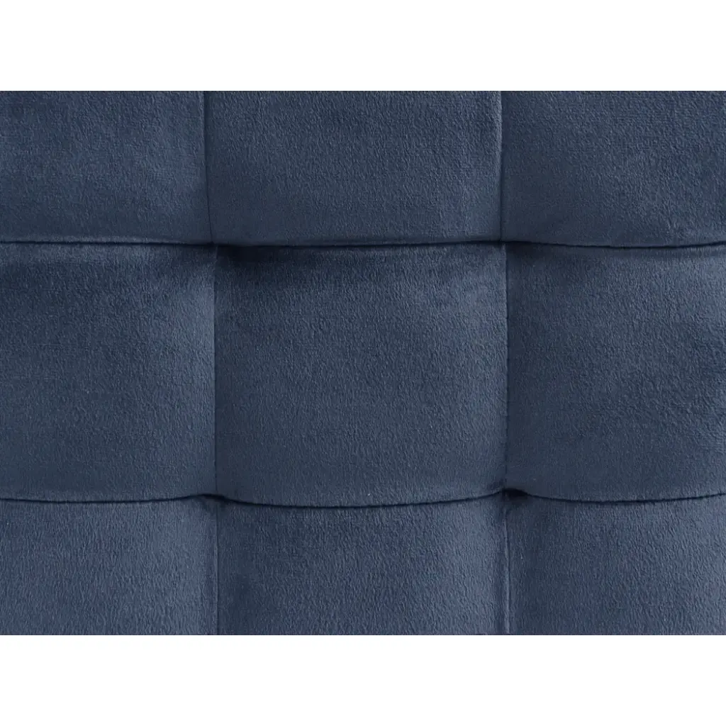 Michigan Velvet Ottoman (Dark Blue) - Image 7