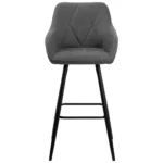 Darien Fabric Bar Stools - Set of 2 (Dark Gray) - Image 3
