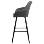 Darien Fabric Bar Stools - Set of 2 (Dark Gray) - Image 4