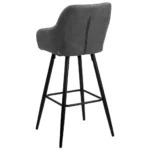 Darien Fabric Bar Stools - Set of 2 (Dark Gray) - Image 5