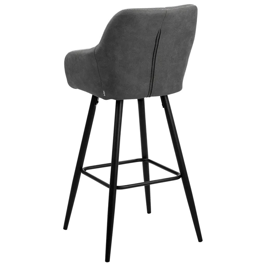Darien Fabric Bar Stools - Set of 2 (Dark Gray) - Image 5