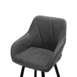 Darien Fabric Bar Stools - Set of 2 (Dark Gray) - Image 6