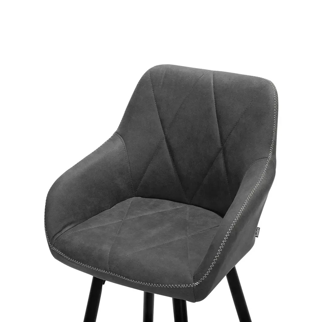 Darien Fabric Bar Stools - Set of 2 (Dark Gray) - Image 6