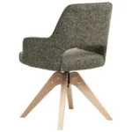 Moravia Swivel Dining Chair (Green Bouclé) - Image 4