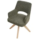 Moravia Swivel Dining Chair (Green Bouclé) - Image 5