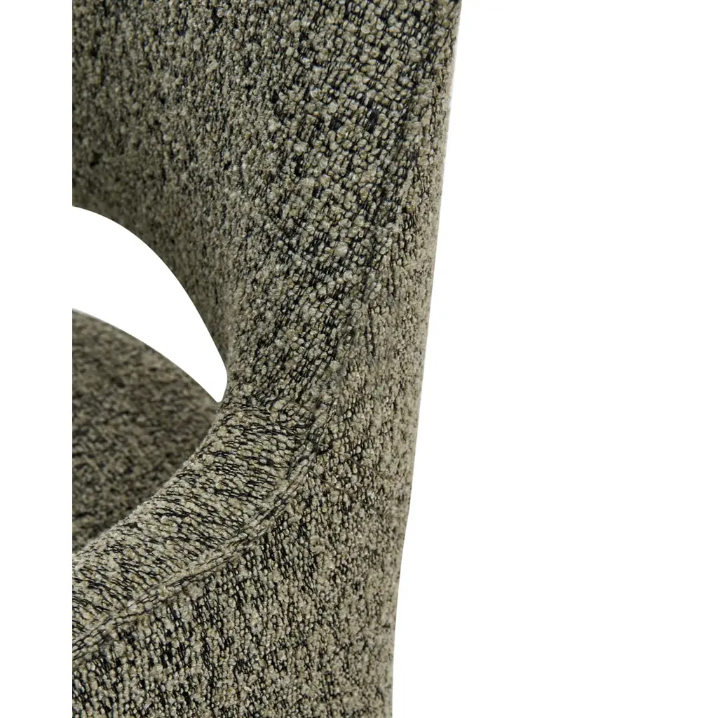 Moravia Swivel Dining Chair (Green Bouclé) - Image 6