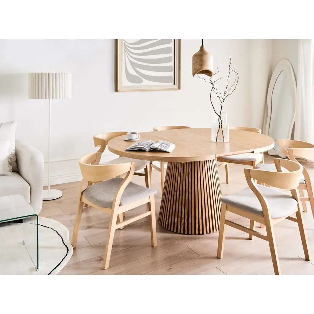 Moore Extending Oval Dining Table (Ash Wood Effect) - Image 9