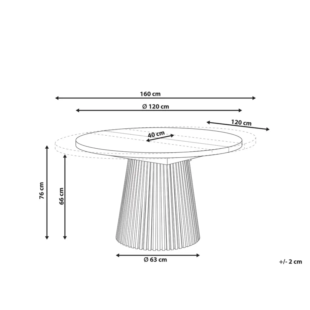 Moore Extending Oval Dining Table (Ash Wood Effect) - Image 10