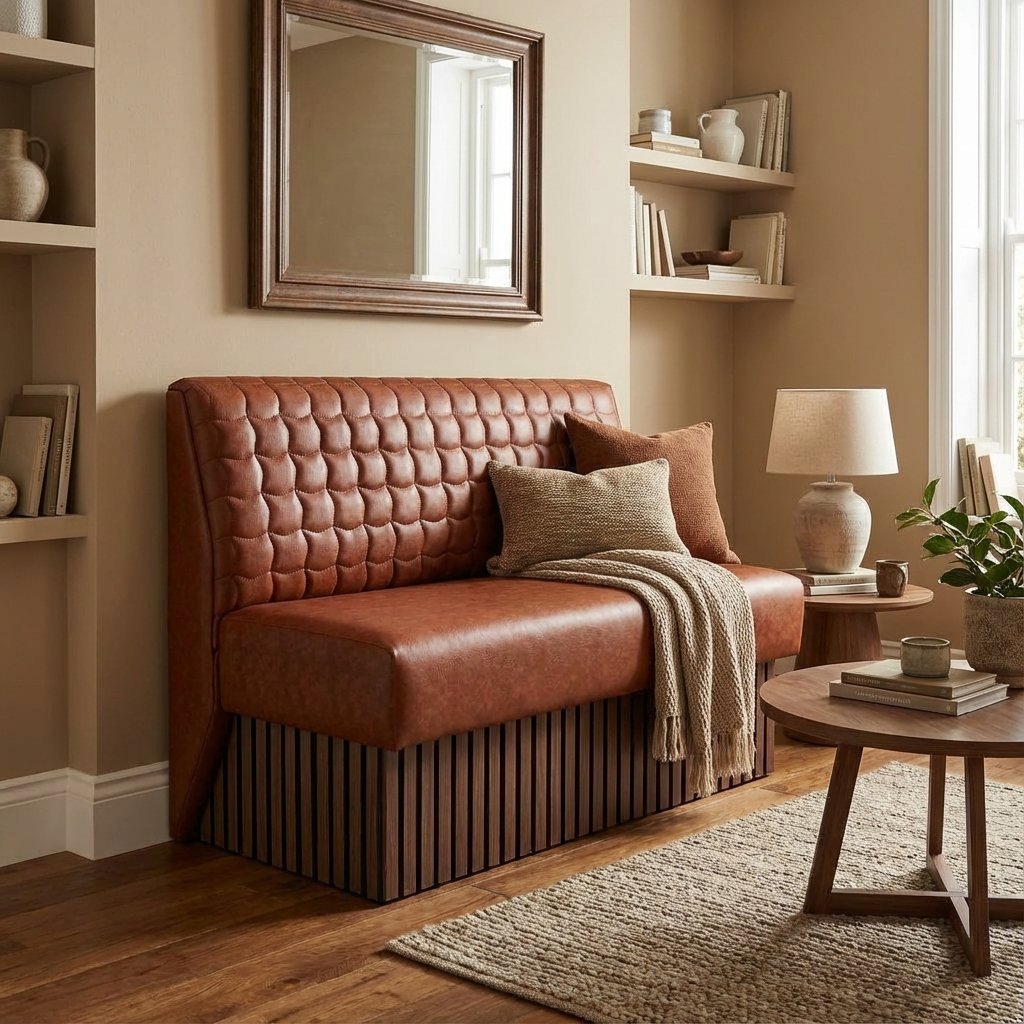 Alabama Bench 2 Seater - Leather (Vintage Tan) #2 - Image 6