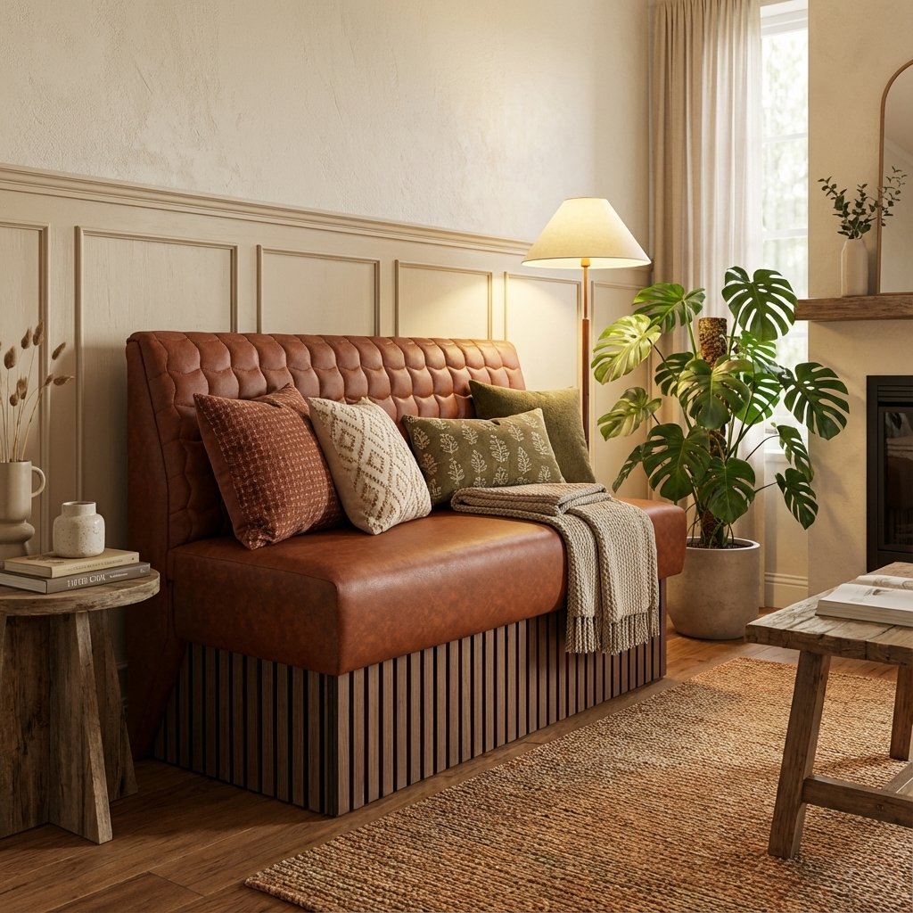 Alabama Bench 2 Seater - Leather (Vintage Tan) #2 - Image 7