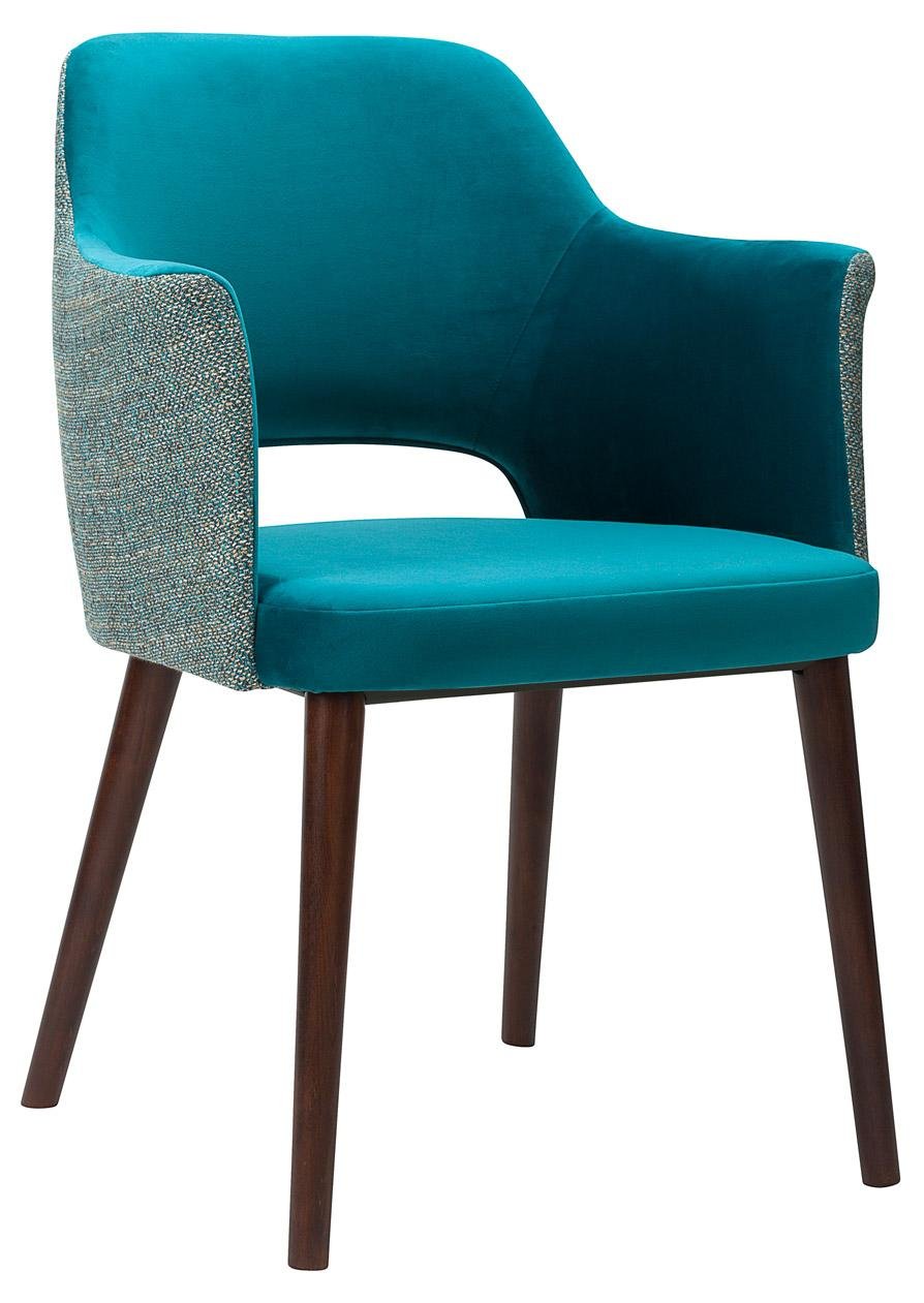 Cirrus-Side-Chair-Panaz-Lush-11-Peacock-Coco-111-Walnut.jpg Cirrus Armchair - Image 1