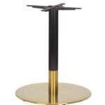 Midas Large Round Table Base (DH Black/Brass)