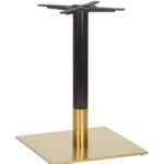 Midas Large Square Table Base (DH Black/Brass)