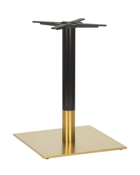 Midas_Large_Square_Dining_Height__-_Two_Tone_Column.jpg Midas Large Square Table Base (DH Black/Brass) - Image 1