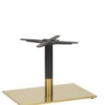 Midas Single Rectangular Table Base (CH Black/Brass)