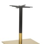 Midas Single Rectangular Table Base (DH Black/Brass)