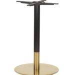 Midas Small Round Table Base (DH Black/Brass)