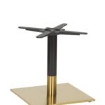 Midas Small Square Table Base (CH Black/Brass)