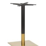 Midas Small Square Table Base (DH Black/Brass)