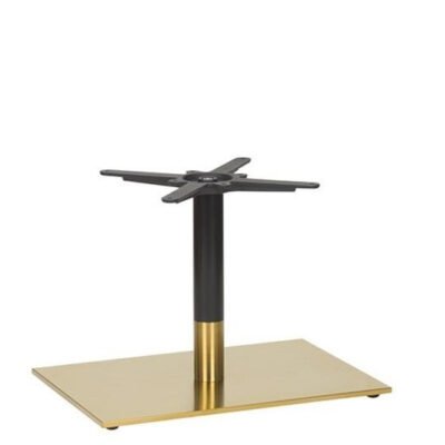 Midas Single Rectangular Table Base (CH Black/Brass)