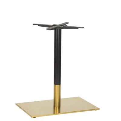 Midas Single Rectangular Table Base (DH Black/Brass)
