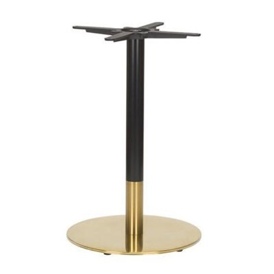 Midas Small Round Table Base (DH Black/Brass)
