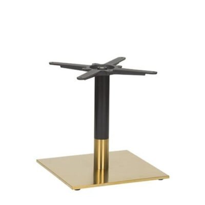 Midas Small Square Table Base (CH Black/Brass)