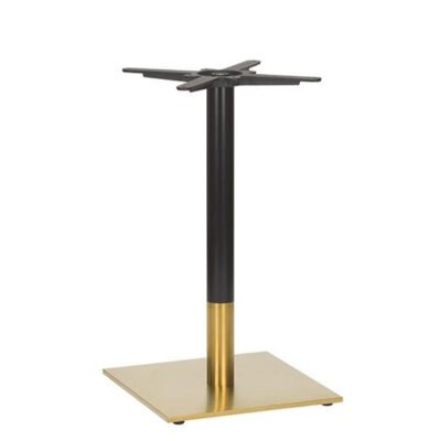 Midas Small Square Table Base (DH Black/Brass)