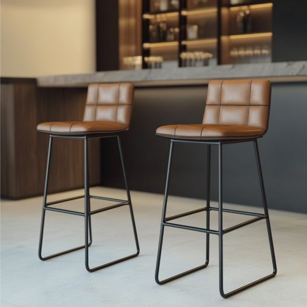 contemporary-bar-stools-with-metal-frames-leather-seats
